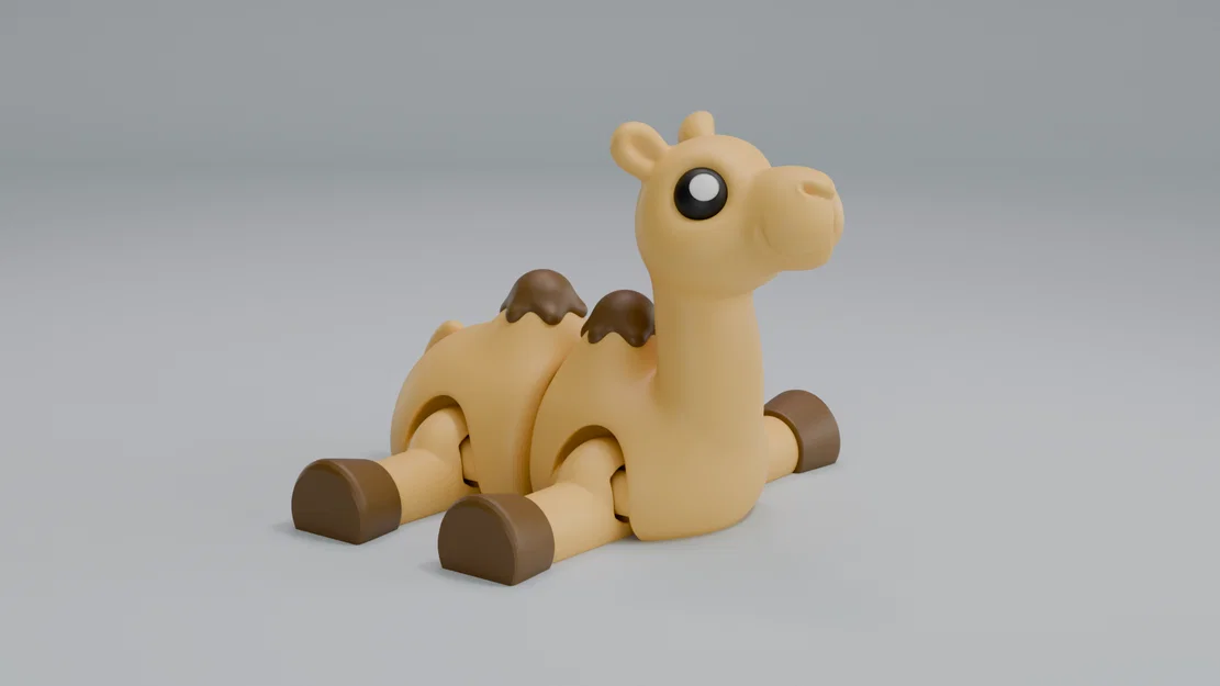 Flexi Camel - Mô hình lạc đà khớp nối sa mạc | Print-in-Place | No Supports - Image 2