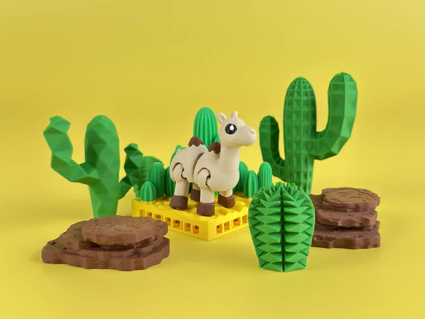 Flexi Camel - Mô hình lạc đà khớp nối sa mạc | Print-in-Place | No Supports - Image 6