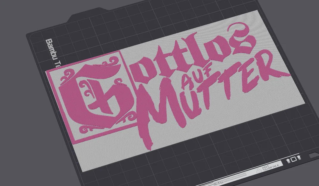 Mô hình logo Gottlos auf Mutter 3D ấn tượng (Chuẩn HueForge) - Image 1
