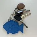 Móc Khóa Cá Blue Tang Tối Giản (Cảm Hứng Dory) – Phong Cách Vẽ Tay - Thumbnail 1