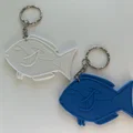 Móc Khóa Cá Blue Tang Tối Giản (Cảm Hứng Dory) – Phong Cách Vẽ Tay - Thumbnail 4