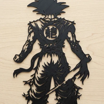 Mô hình trang trí treo tường Goku 2D phong cách Dragon Ball