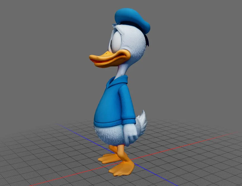 Mô hình chú vịt hoạt hình dễ thương (Blue Duck AI) - File in 3D - Image 2