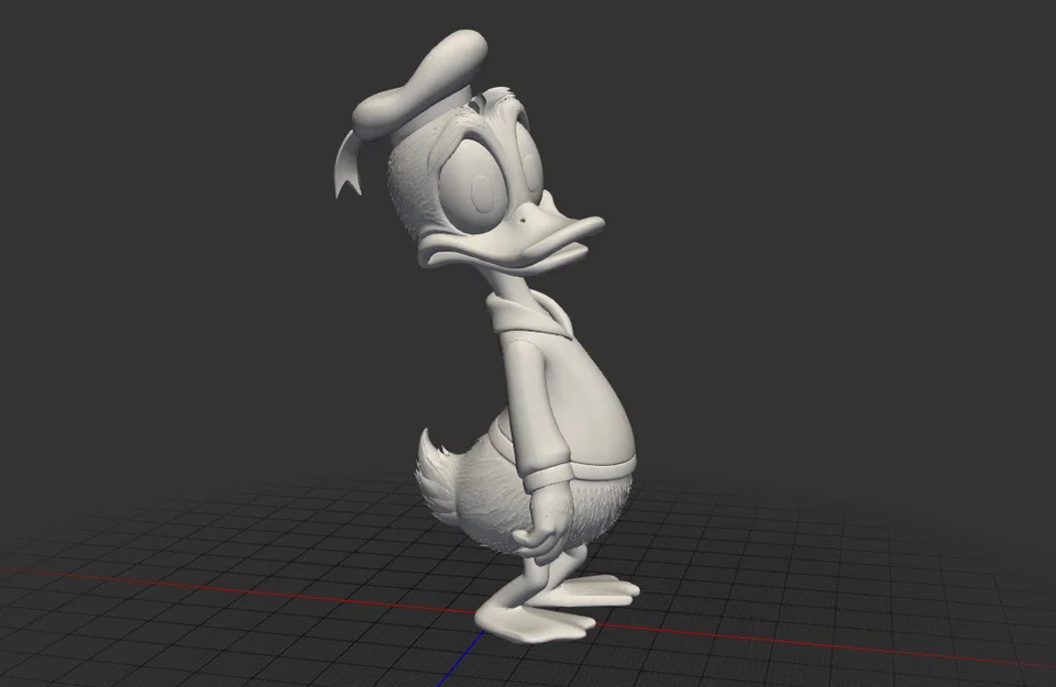 Mô hình chú vịt hoạt hình dễ thương (Blue Duck AI) - File in 3D - Image 4