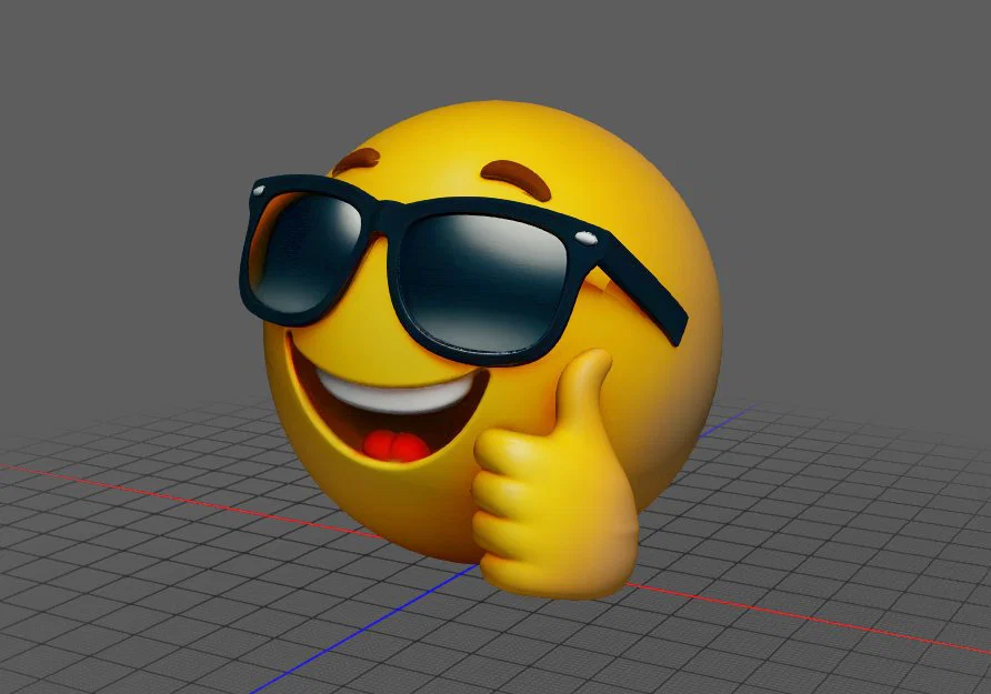 Mô hình Smile AI vui nhộn đeo kính râm cho máy in 3D - Image 1