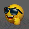 Mô hình Smile AI vui nhộn đeo kính râm cho máy in 3D - Thumbnail 1