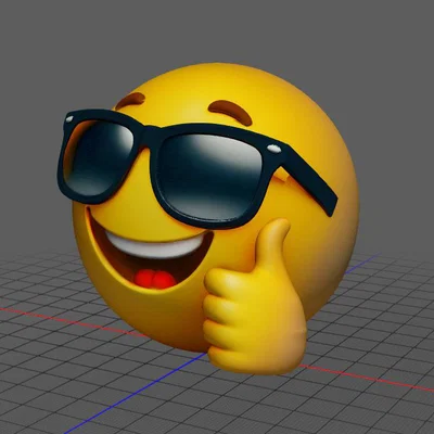 Mô hình Smile AI vui nhộn đeo kính râm cho máy in 3D