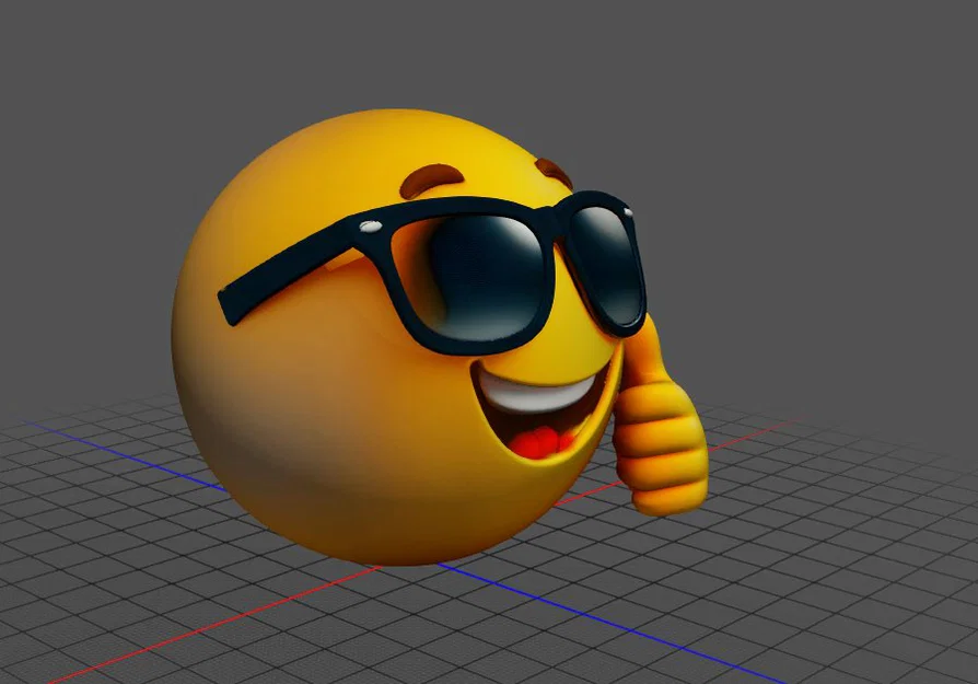 Mô hình Smile AI vui nhộn đeo kính râm cho máy in 3D - Image 2