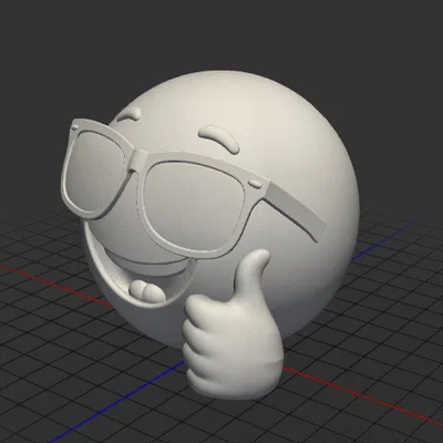 Mô hình Smile AI vui nhộn đeo kính râm cho máy in 3D