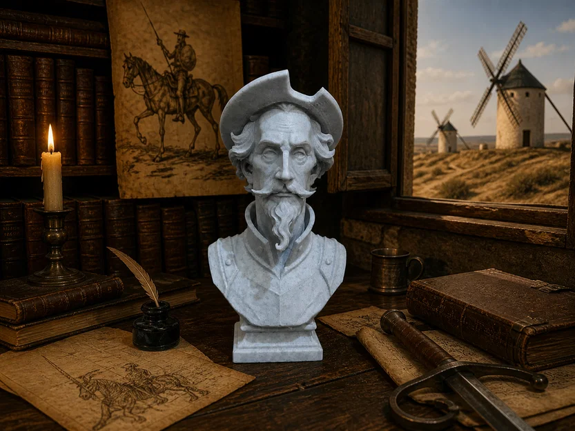 Tượng Bán Thân Don Quixote (Don Quixote Bust) - Image 1