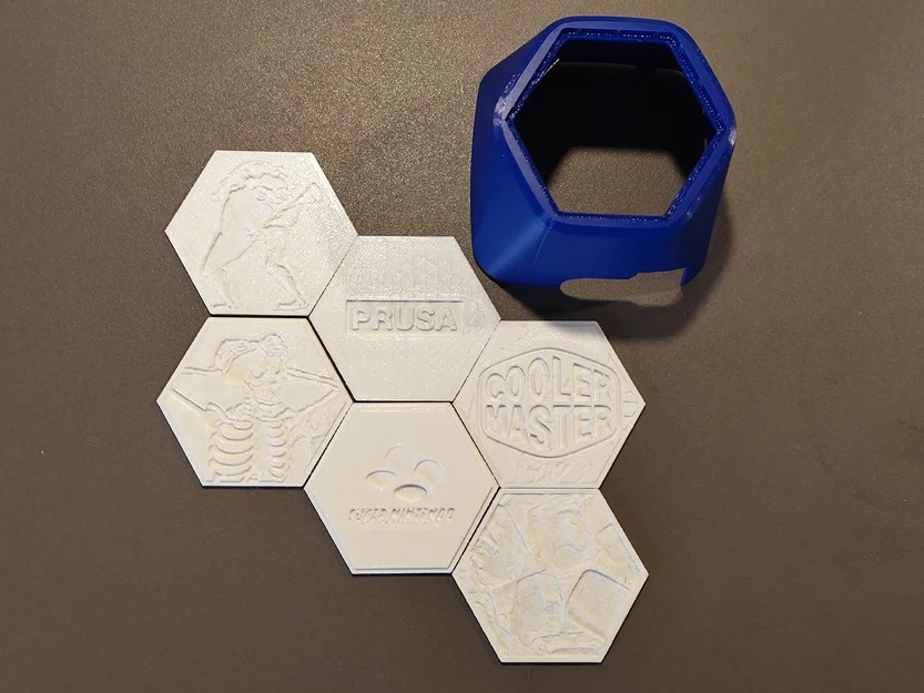Nắp che pump Lithophane lục giác (Hex) cho Cooler Master AIO - Image 7