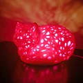 Đèn ngủ hình mèo họa tiết Voronoi - File 3D in ấn nghệ thuật - Thumbnail 1