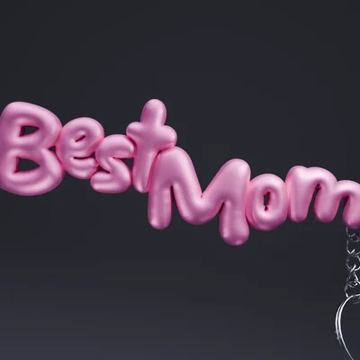 Móc khóa chữ bong bóng “BEST MOM” – Quà Mother’s Day cho Mẹ