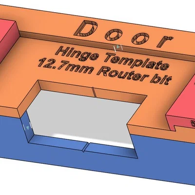 Template phay âm bản lề cửa (Door Hinge Template) – kèm spacer