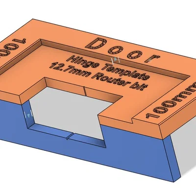 Template phay âm bản lề cửa (Door Hinge Template) – kèm spacer