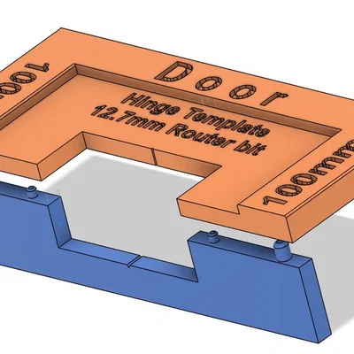 Template phay âm bản lề cửa (Door Hinge Template) – kèm spacer