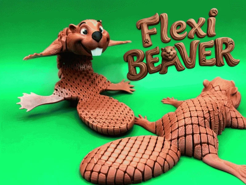 Flexi Beaver – Hải ly khớp dẻo (Flexi) dễ in - Image 1