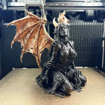 Mô hình Devil Girl 3D - Thiết kế tượng quỷ nữ phong cách Fantasy