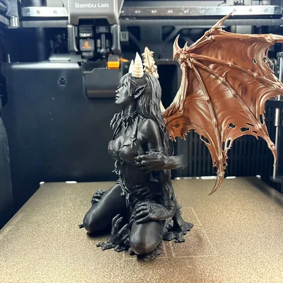 Mô hình Devil Girl 3D - Thiết kế tượng quỷ nữ phong cách Fantasy