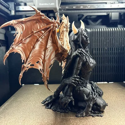 Mô hình Devil Girl 3D - Thiết kế tượng quỷ nữ phong cách Fantasy