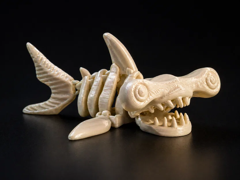 Cá Mập Đầu Búa Skeleton Articulated – Không Cần Supports! - Image 2
