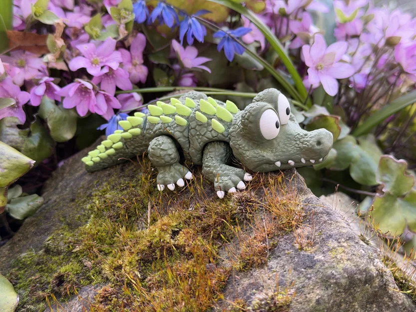 Cá sấu dễ thương dạng khớp (Articulated Cute Crocodile) - Image 1