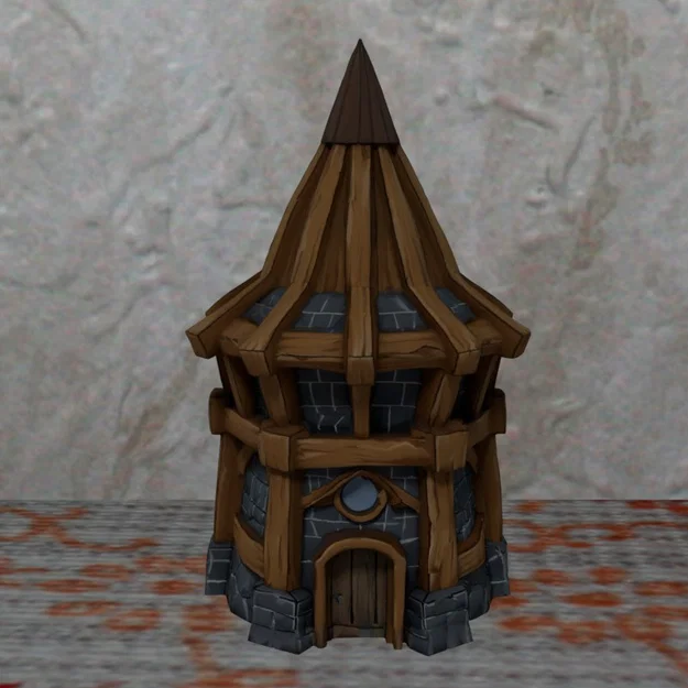 Mô hình tháp canh trung cổ Timber Tower - Phụ kiện Wargaming cực chất - Image 1