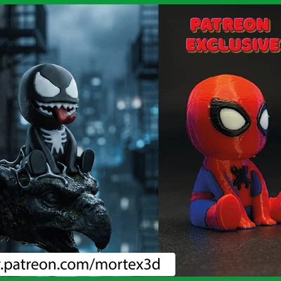 Mô hình Spider-Verse mini in 3D: Spider-Man, Venom và bạn bè