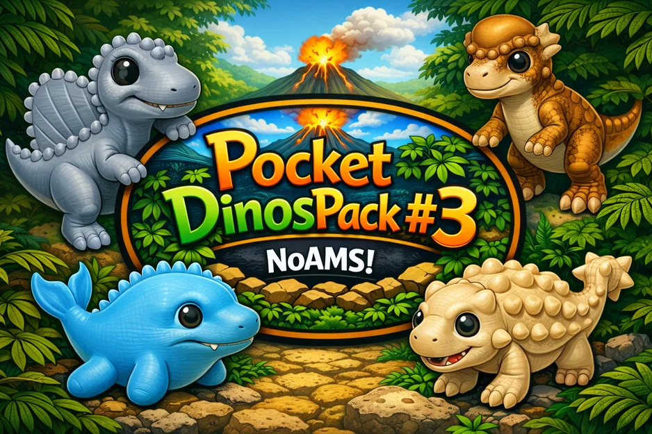 Pocket Dinos Pack #3 – CARTOON EDITION (noAMS) - Image 1