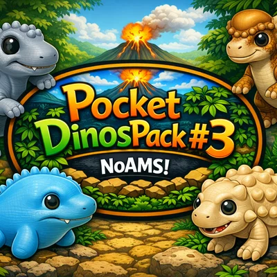 Pocket Dinos Pack #3 – CARTOON EDITION (noAMS)