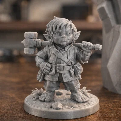 Mô hình nhân vật Halfling chiến binh cho game Dungeons & Dragons