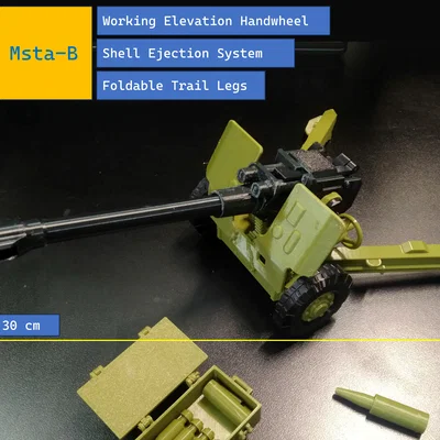 2A65 Msta-B (pháo mini 152mm) – mô hình artillery thu nhỏ