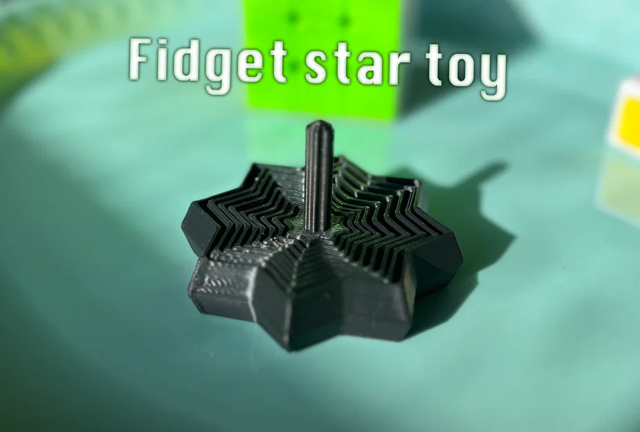 Đồ chơi ngôi sao xoay (Fidget Star) có tay cầm in 3D - Image 1