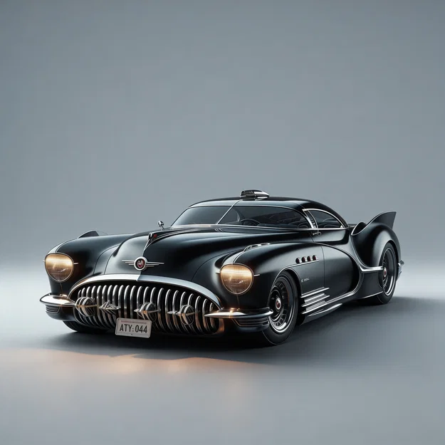 Mô hình 3D xe Old Batmobile 1 phong cách cổ điển - Image 1