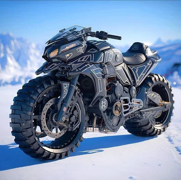 Mô hình xe mô tô tương lai Futuristic Bike 1 (Tỷ lệ 1:24) - Image 1