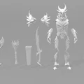 Mô hình Daedric Skyrim: Bộ giáp (Armour Suit) & Vũ khí - Thumbnail 1