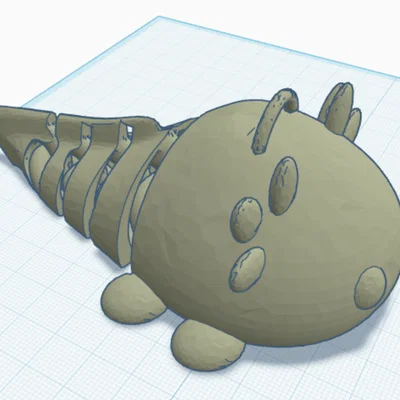 Móc khóa kỳ giông Axolotl mini linh hoạt in 3D độc đáo