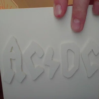 Mô hình bìa album AC DC in 3D trang trí cực chất cho fan Rock