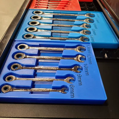 Khay Gridfinity cho bộ GearWrench Ratcheting Wrench 20 món