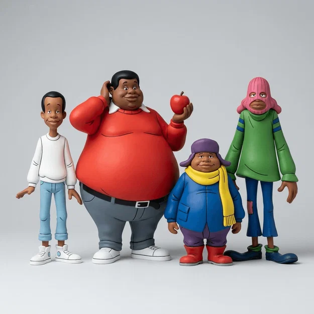 Mô hình 3D Fat Albert & the Gang - Nhân vật hoạt hình 1972 - Image 1