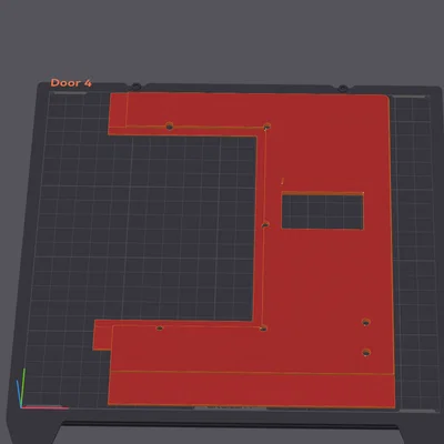 Tấm ốp góc phải cửa máy in 3D (Door Top Right) với lỗ gắn đồng hồ đo