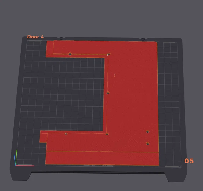 Tấm panel cửa góc trên bên phải tối ưu cho in 3D phẳng - Image 1