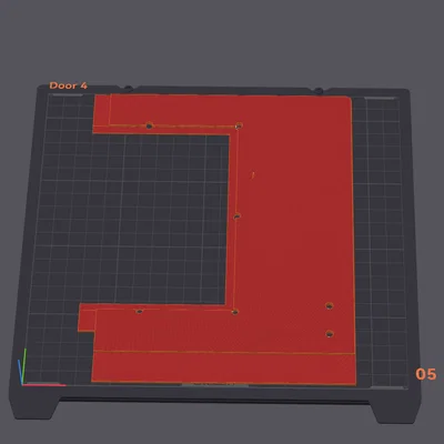Tấm panel cửa góc trên bên phải tối ưu cho in 3D phẳng
