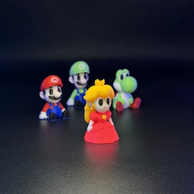 Bộ Mô Hình 3D Mini Các Nhân Vật Mario Brothers Đáng Yêu