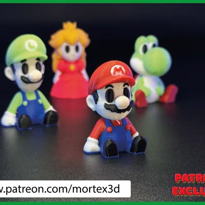 Bộ Mô Hình 3D Mini Các Nhân Vật Mario Brothers Đáng Yêu