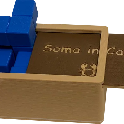 Soma in Case Packing Puzzle – Puzzle xếp khối SOMA trong hộp