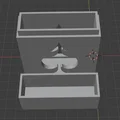 Hộp đựng bài tây thiết kế quân bích độc đáo (File STL) - Thumbnail 1