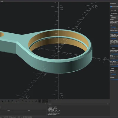 Ngàm gắn Whoop Buzzer Parametric [OpenSCAD]