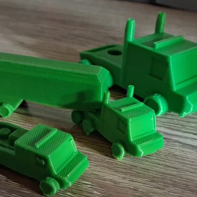 Bộ sưu tập xe tải và xe đầu kéo mini in 3D cực dễ thương