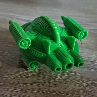 Mô hình phi thuyền Retro UFO chiến đấu in 3D cực ngầu